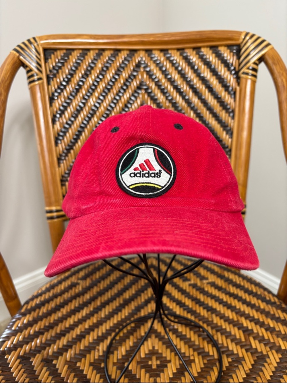 Vintage Adidas Adjustable Strapback Hat Y2K Soccer